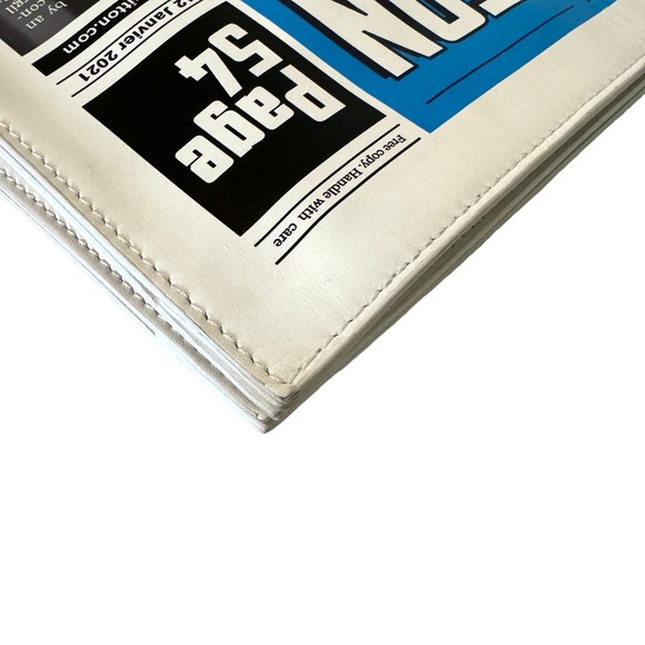 Louis Vuitton Newspaper Pouch Calfskin Leather Clutch Bag Virgil Abloh LV News - Picture 14 of 16